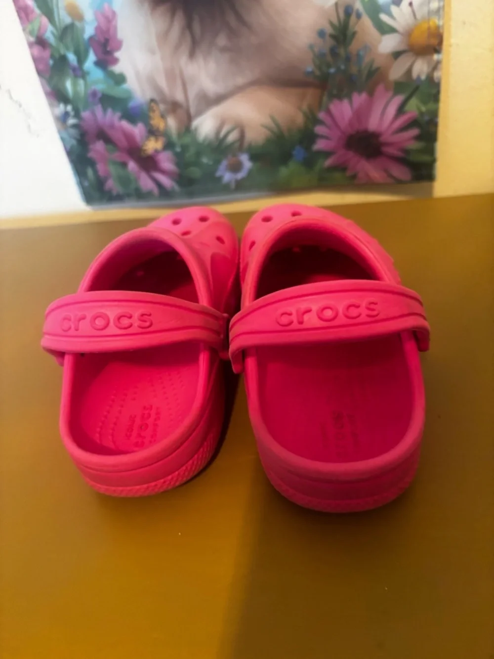 CROCS Kids Hot Pink Vented Clog Sandals